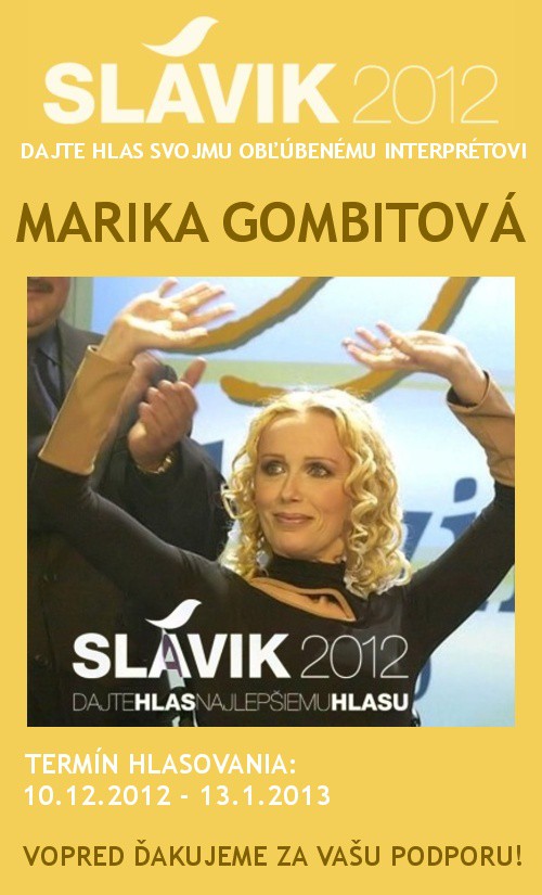 Hlasujte za Mariku v Slávikovi 2012!